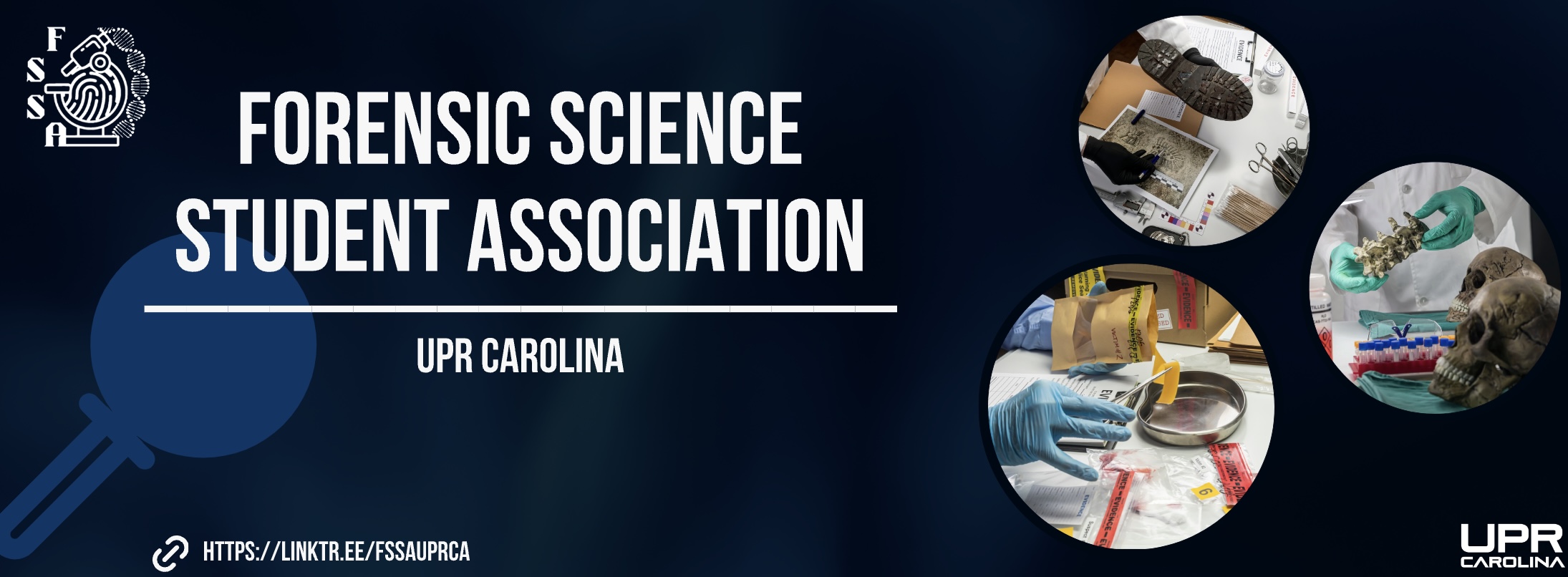 Banner de Forensic Science Student Association - UPR Carolina