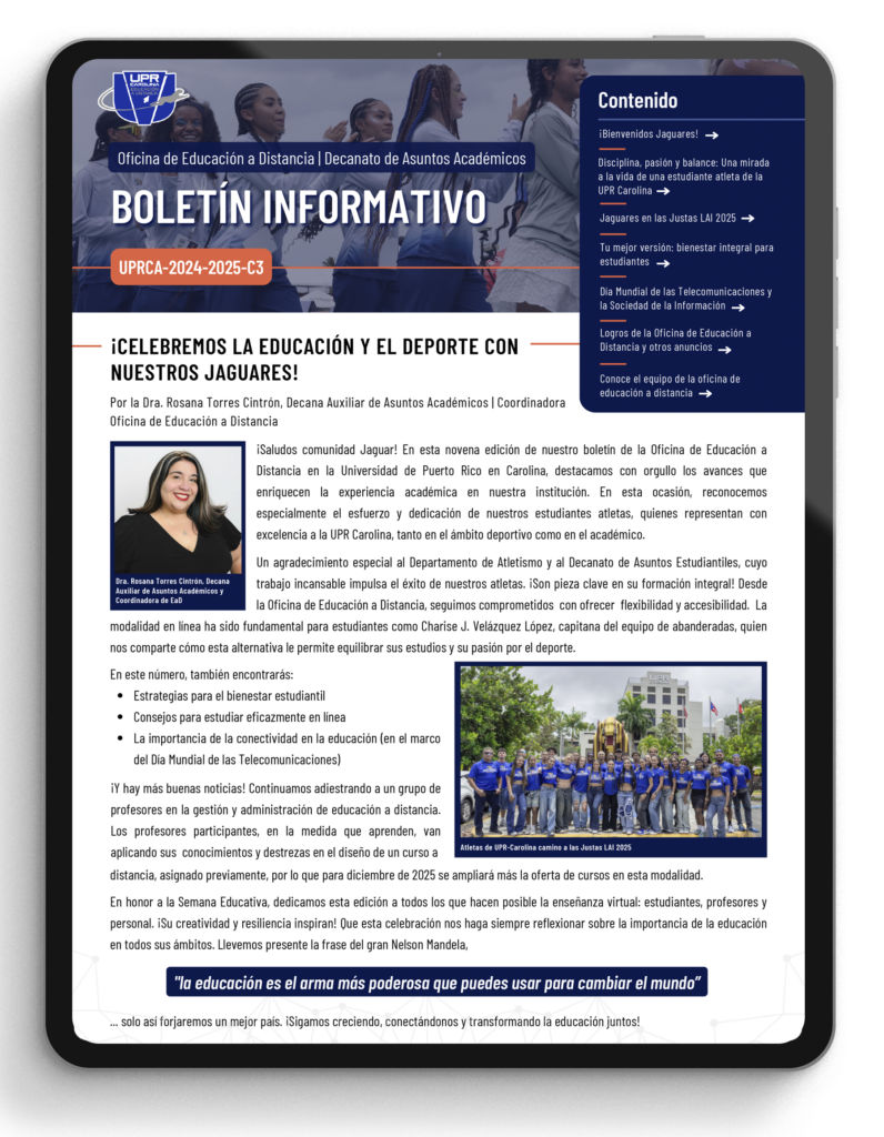 Portada del boletín #9 Educación a Distancia