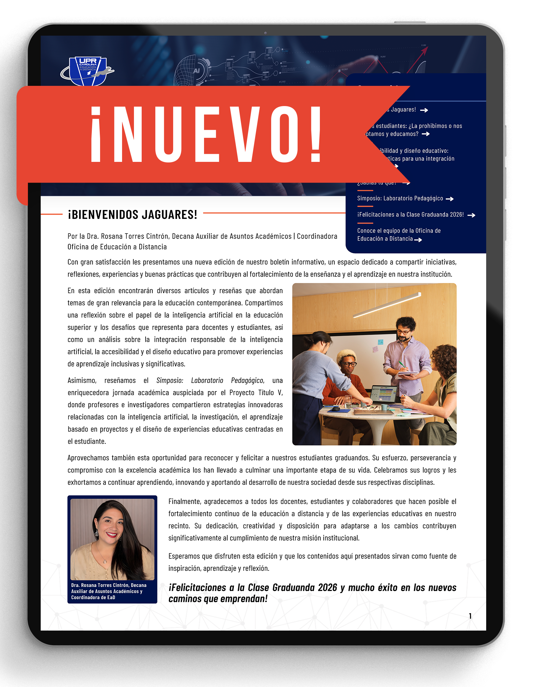 Portada boletín # 12 Educación a Distancia