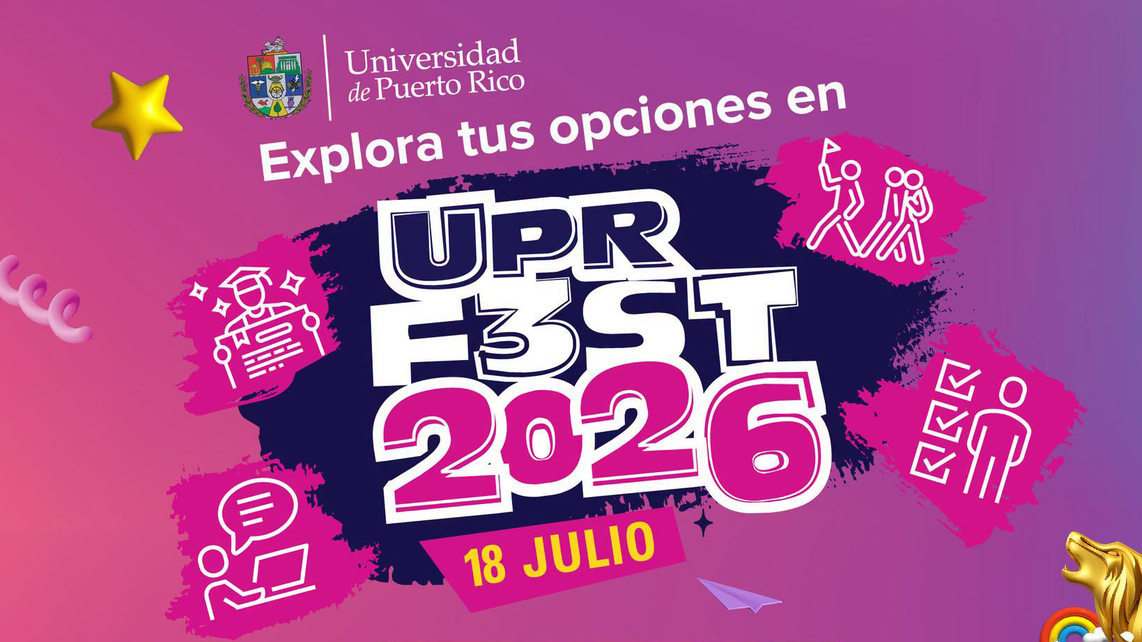 Arte gráfico del UPR Fest 2026